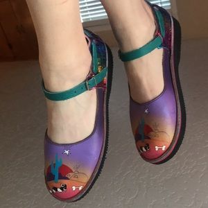 SOLETECH Shoes Size 10 Real Leather Colorful  Western Buckle style shoe!!!!💫🌟